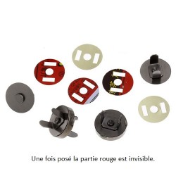 2 fermoirs aimants magnétiques 18 mm coloris gun(02/09)